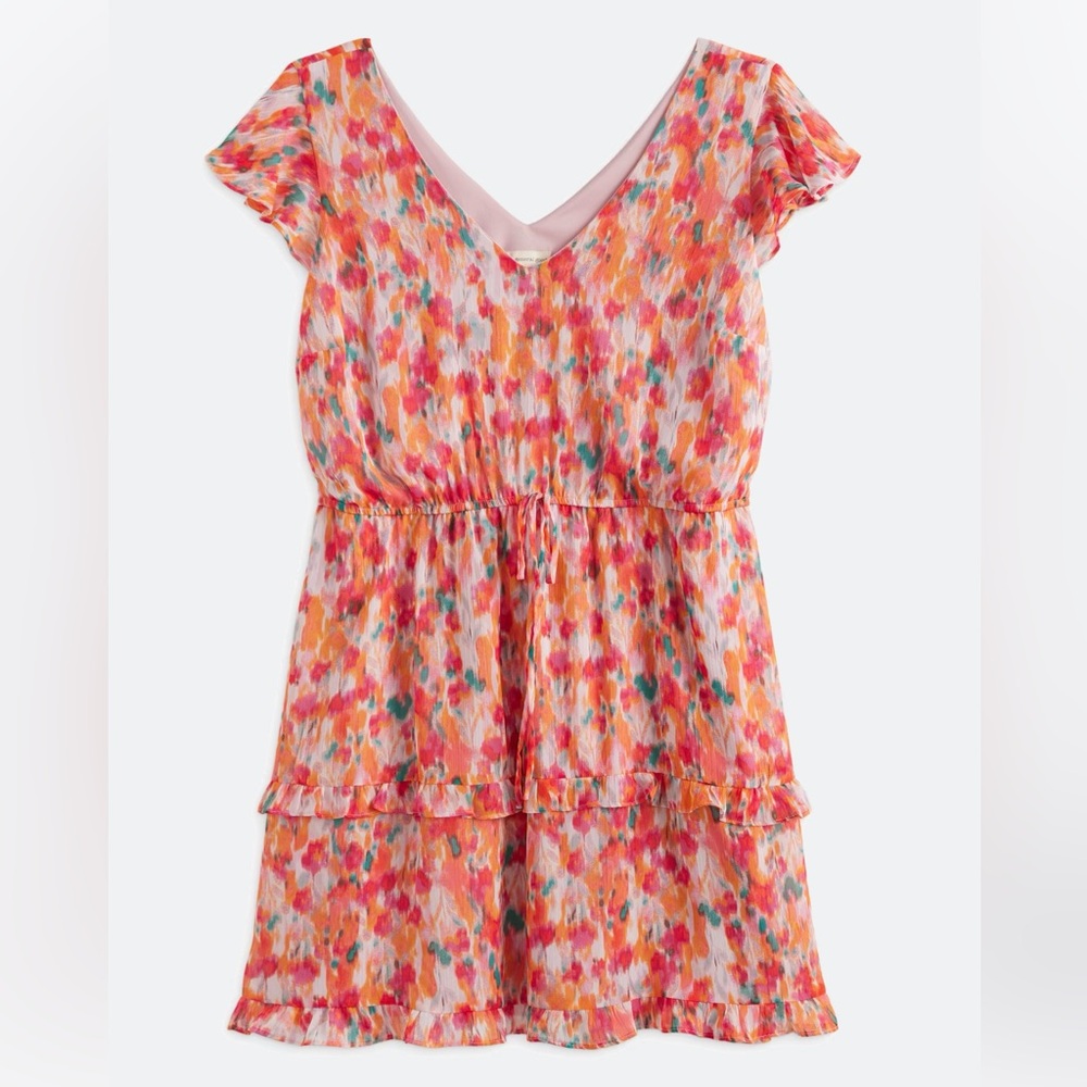 The General Good Nina Tiered Dress Size 2X Pink Print‎ StitchFix